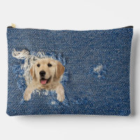 Golden Retriever in Frayed Denim