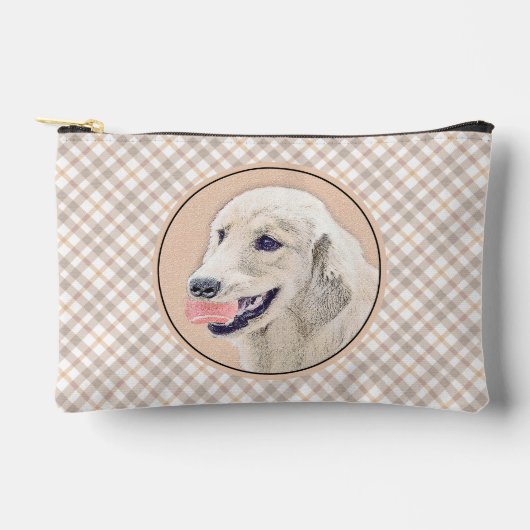 Pochette À Accessoires Golden Retriever Painting mignon Original Chien Ar (Recto)