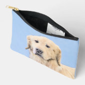 Pochette À Accessoires Golden Retriever Painting mignon Original Chien Ar (Ouvrir)