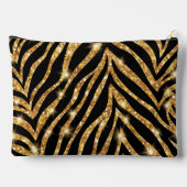 Pochette À Accessoires Golden Zebra Glittery Motif (Verso)