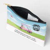 Pochette À Accessoires Golf Club Ligue féminine Pink Cart Logo (Ouvrir)