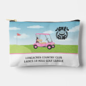 Pochette À Accessoires Golf Club Ligue féminine Pink Cart Logo (Recto)