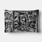 Pochette À Accessoires Graffiti Urban Street Grunge noir et blanc (Recto)