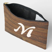 Pochette À Accessoires Grains en bois de teck avec monogramme (Ouvrir)