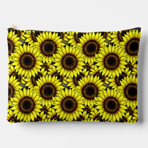 Pochette À Accessoires Grand Tournesol Jaune Doré