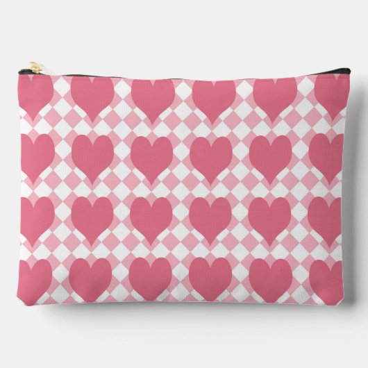 Pochette À Accessoires Grands cœurs roses (Recto)