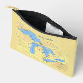 Pochette À Accessoires Grands Lacs d'Amérique du Nord (Ouvrir)