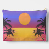 Pochette À Accessoires Graphique de coucher de soleil tropical personnali (Verso)