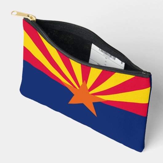 Pochette À Accessoires Graphique Drapeau dynamique de l'état de l'Arizona (Ouvrir)