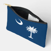 Pochette À Accessoires Graphique dynamique du drapeau de l'État de Caroli (Ouvrir)