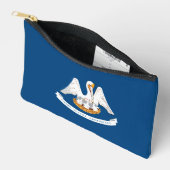 Pochette À Accessoires Graphique dynamique du drapeau de l'État de Louisi (Ouvrir)
