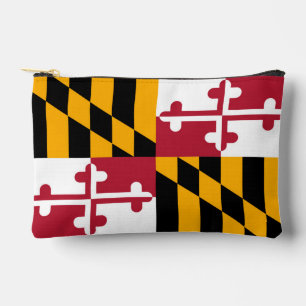 Pochette À Accessoires Graphique dynamique du drapeau de l'État du Maryla