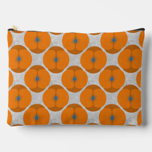 Pochette À Accessoires Gras Minimaliste Poppy Texté Floral Orange