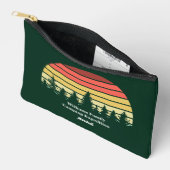 Pochette À Accessoires Green Forest Sunset Camping Trip Personnalisable (Ouvrir)