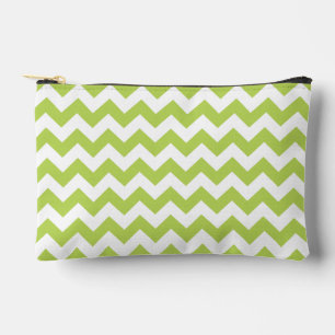 Pochette À Accessoires Green Zigzag, Green Chevron, Motif géométrique