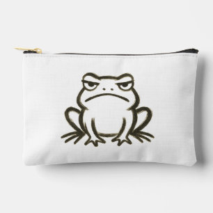 Pochette À Accessoires Grenouille grincheuse - Humeur minimaliste de bros