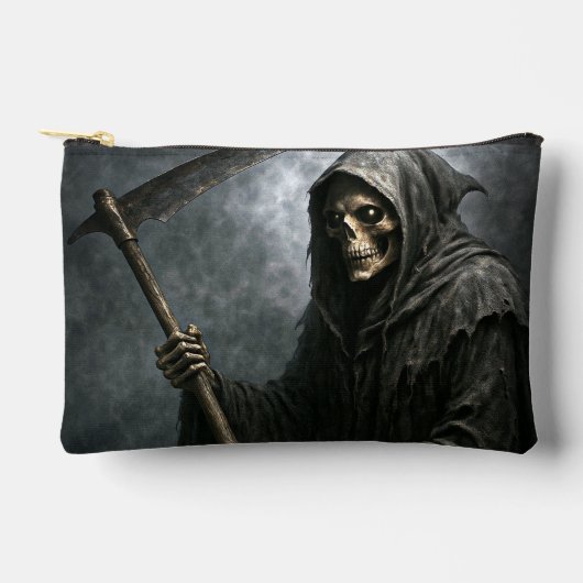 Pochette À Accessoires Grim Reaper Zippered Bag with Graveyard Design (Recto)