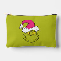Grinch avec un chapeau de Père Noël rose