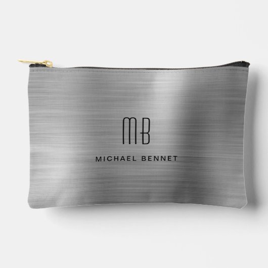 Pochette À Accessoires Gris argent Monogramme Moderne (Recto)