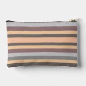 Pochette À Accessoires Gris jaune bleu pourpre rayures (Verso)