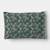 Pochette À Accessoires Gris, peau de serpent imitation verte. (Verso)