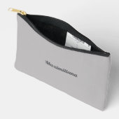 Pochette À Accessoires Gris - Petite poche d'accessoires solide (Ouvrir)
