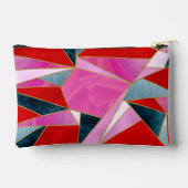 Pochette À Accessoires gris rouge chic abstrait (Verso)