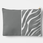 Pochette À Accessoires Gris Zebra Stripes Motif (Verso)
