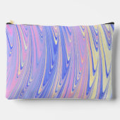 Pochette À Accessoires Groovy Éclectique Quirky Ondulé Pastel Abstrait (Recto)