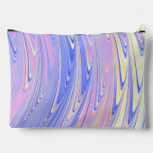 Pochette À Accessoires Groovy Éclectique Quirky Ondulé Pastel Abstrait (Verso)