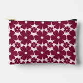 Pochette À Accessoires Groovy Retro Daisy Pattern Deep Berry Pink (Recto)