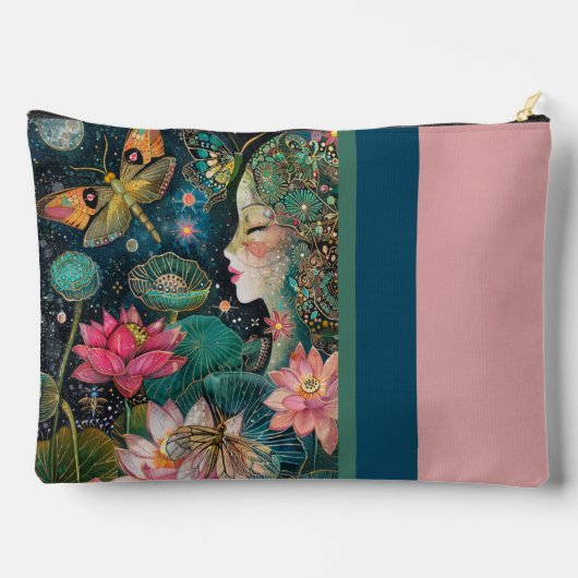 Pochette À Accessoires Gros Accessoires Enchantés En Fleurs De Lotus (Verso)