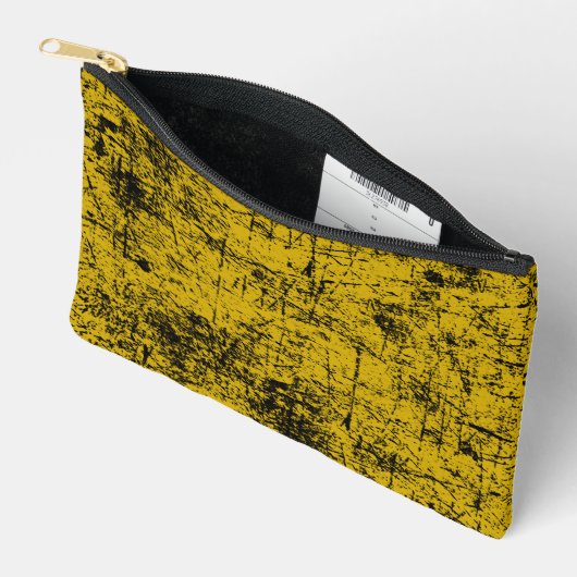 Pochette À Accessoires Grunge jaune (Ouvrir)