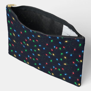 Pochette À Accessoires Guirlande de lumières de Noël sans couture