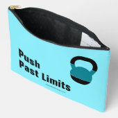 Pochette À Accessoires Gym Motto Push Past Limits Electric-Blue Black (Ouvrir)