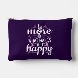 Pochette À Accessoires Gymnastique Féminine - Citation Motivante et Heure