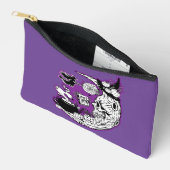 Pochette À Accessoires Halloween Croissant Lune crâne de sorcière (Ouvrir)