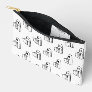 Pochette À Accessoires Halloween, Fantôme Blanc Mignon, Friandise ou Farc