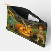Pochette À Accessoires Halloween Jack-o-Lantern nuit de récolte par les e (Ouvrir)