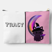 Pochette À Accessoires Halloween Kitty & Crescent Moon Cute Custom (Verso)