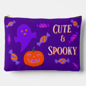 Pochette À Accessoires Halloween violet mignet et Éffrayant (Recto)