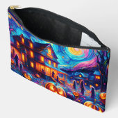 Pochette À Accessoires Halloween Whimsy : Un hommage nocturne étoilé (Ouvrir)