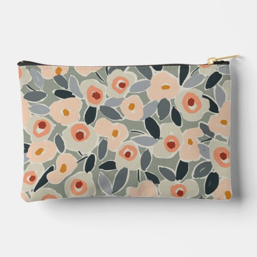 Pochette À Accessoires Hand-Drawn Bold Inky Floral Pattern- Sunlit Meadow (Verso)
