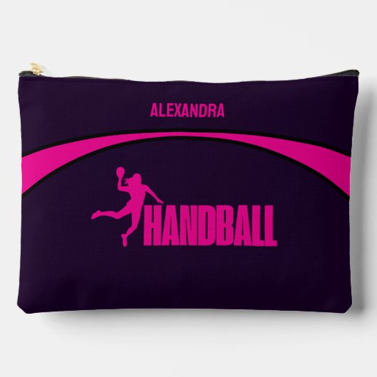 Pochette À Accessoires Handball Joueuse, Équipe, Cadeau pour fille d'anni (Recto)