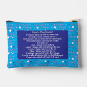 Pochette À Accessoires Hanoukka Chat Chien Souris Oiseau Jouer Dreidel (Verso)