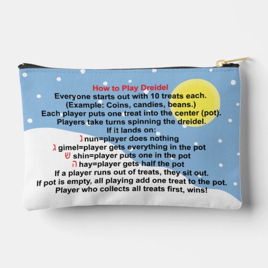 Pochette À Accessoires Hanoukka Penguin dit : (Verso)