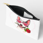 Pochette À Accessoires Happy bull terrier (Ouvrir)