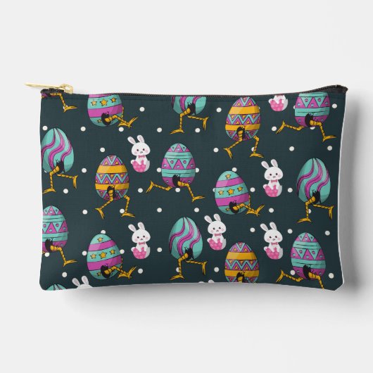 Pochette À Accessoires Happy Easter day- Funny Bunny Wishes Pattern       (Recto)