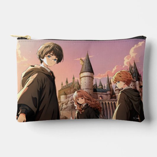 Pochette À Accessoires HARRY POTTER™ Hermione & Ron HOGWARTS™ Scène d'Ani (Recto)