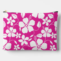 HAWAIIAN HULA (HIBISCUS) MOTIF EN ROSE CHAUDE